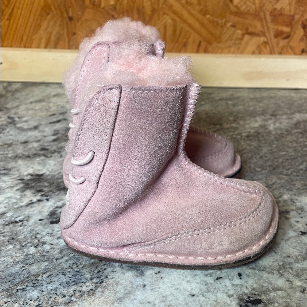 UGG Soft Pink Baby Booties
